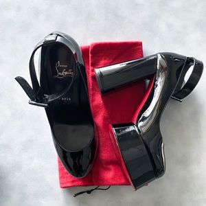 CHRISTIAN LOUBOUTIN Yazefir 130mm Black Patent Leather Pumps